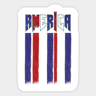 America Stripes Sticker